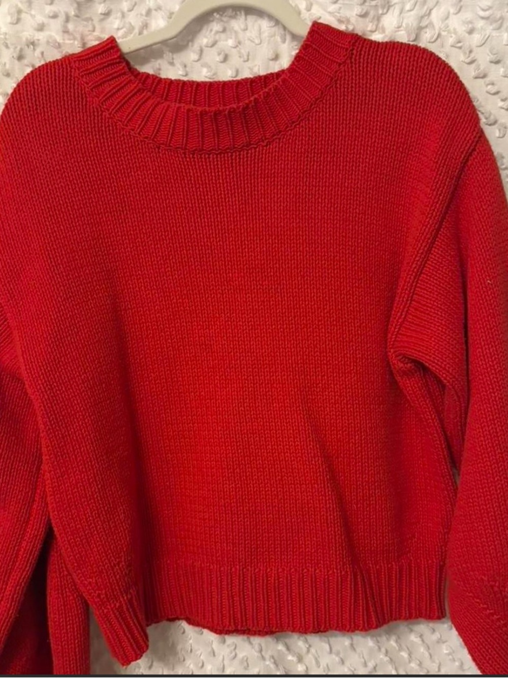 Princess Polly Bright Red Ribbed Knit Sweater